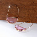 1/2 Moon Iridescent Resin Hoops