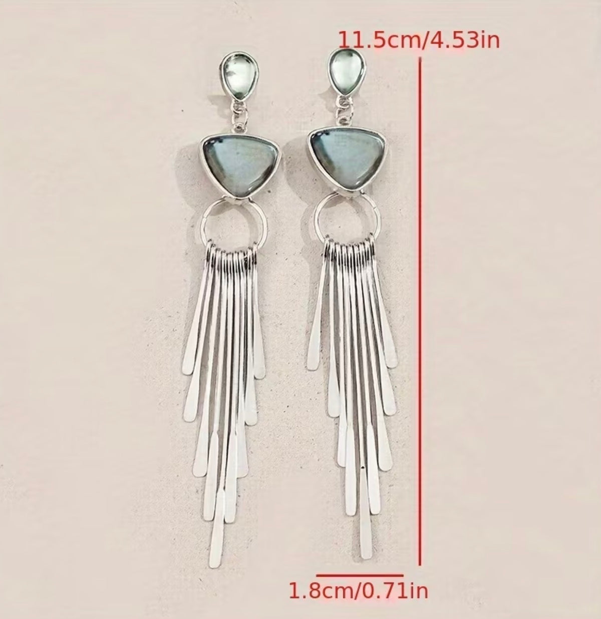 Handmade Western Silver Fringe Earrings