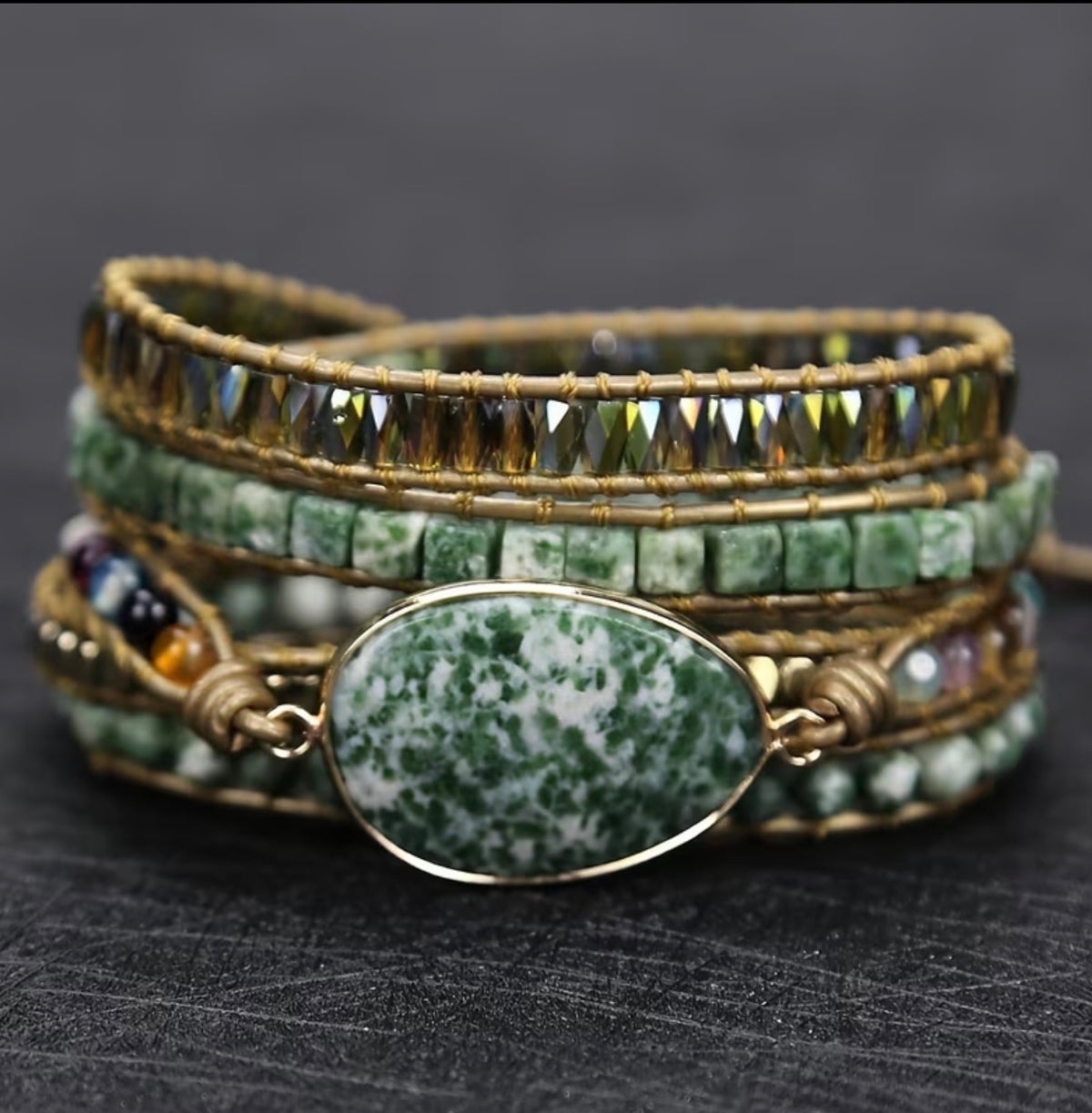 Womens Maxi Jewelled Wrap Bracelet