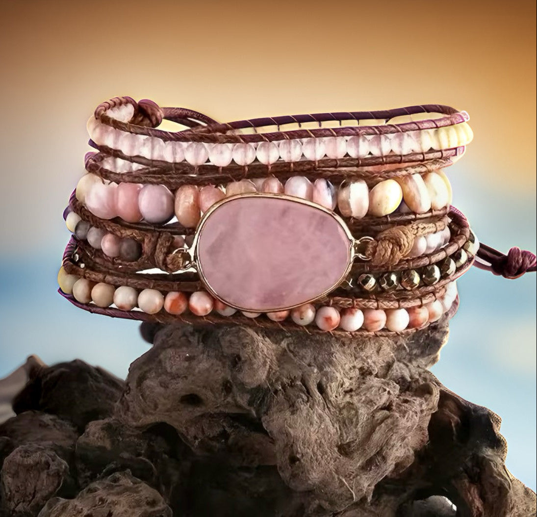 Premium Hand Beaded Wrap Cuff Bracelet