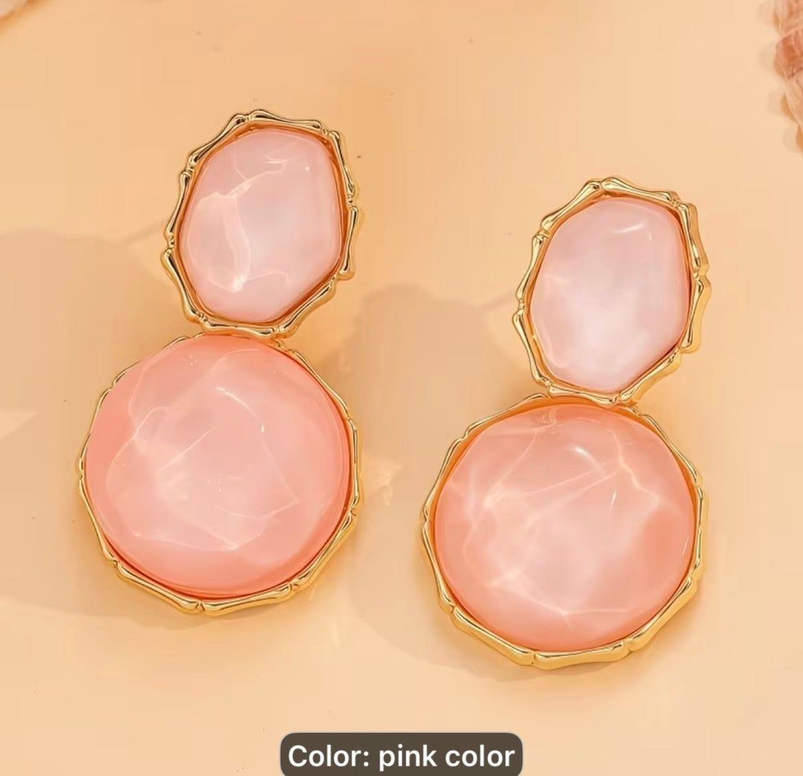 Iridescent Faceted Sea Gem Earrings