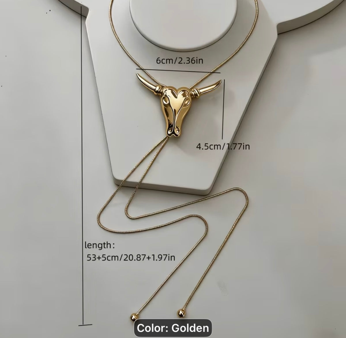 Longhorn Maxi Bolo Necklace