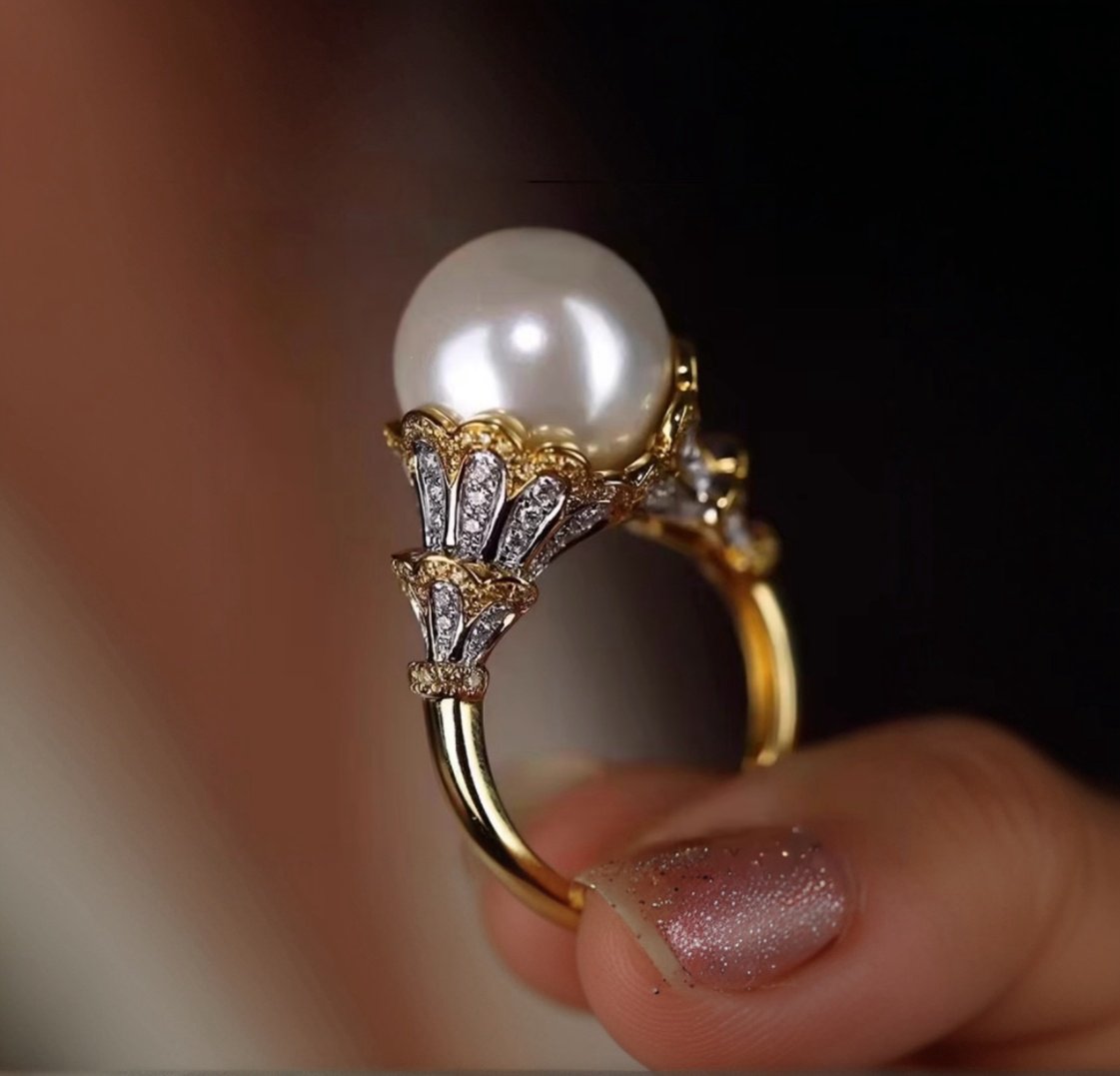 Proud Pearl Wedding Ring