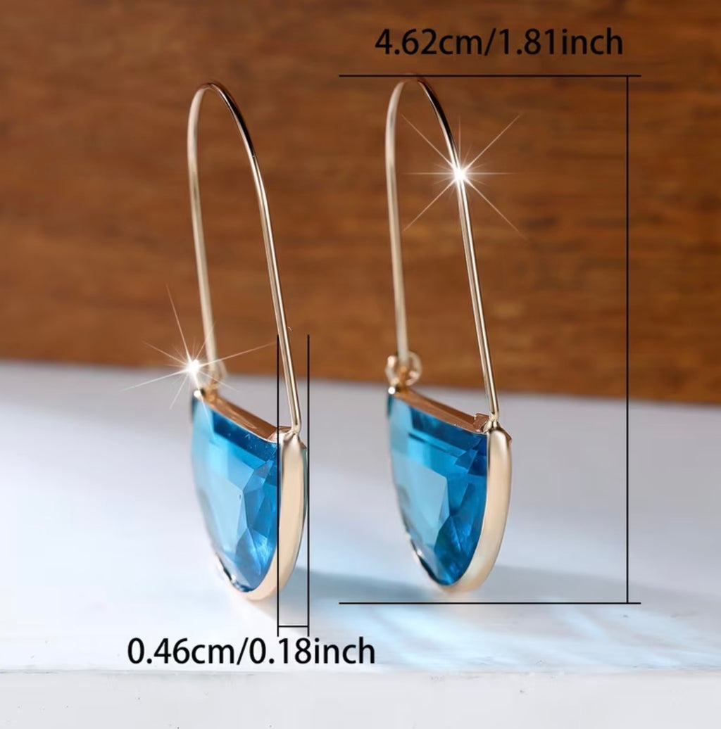 1/2 Moon Iridescent Resin Hoops