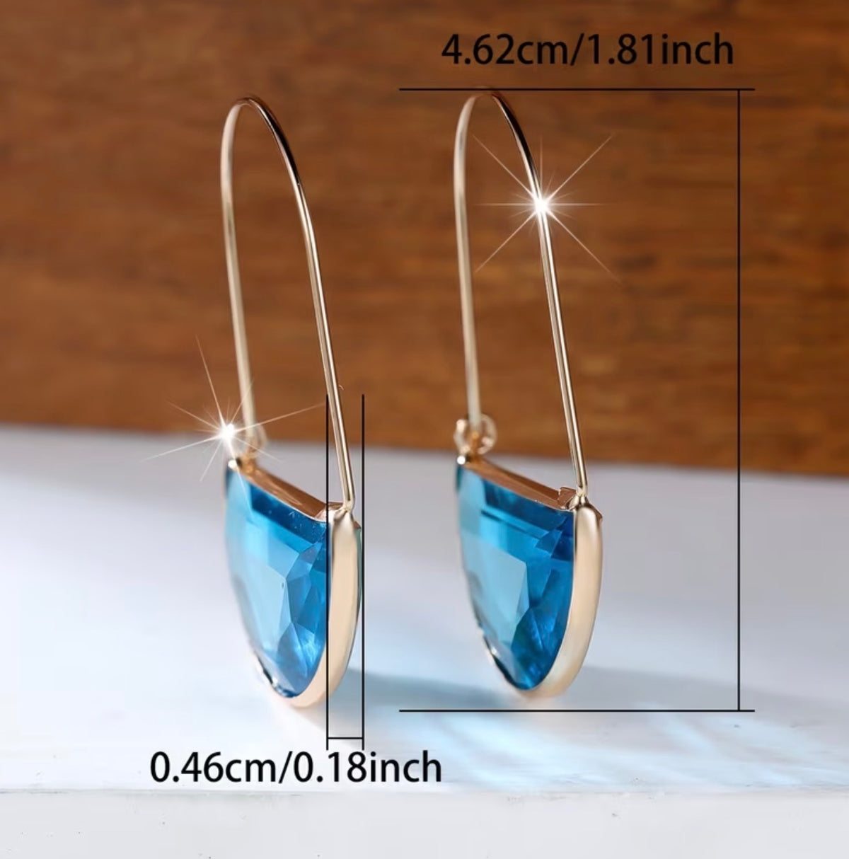 1/2 Moon Iridescent Resin Hoops