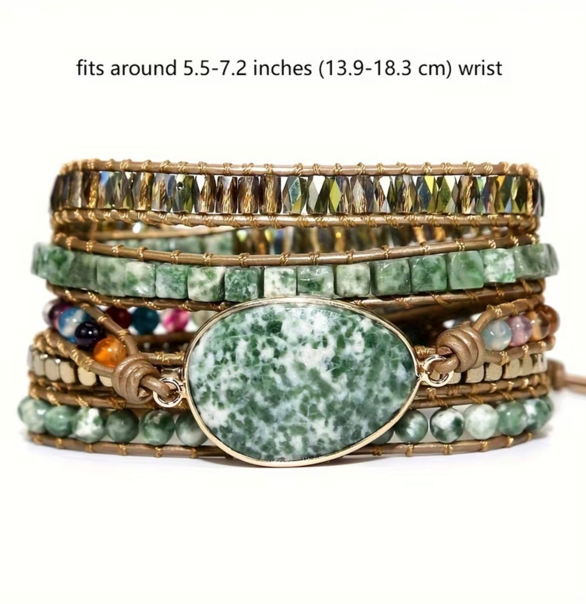 Premium Hand Beaded Wrap Cuff Bracelet