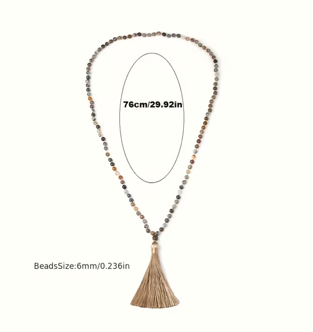 Luxury Charcoal Melange Stone Beads for Meditation & Adventure