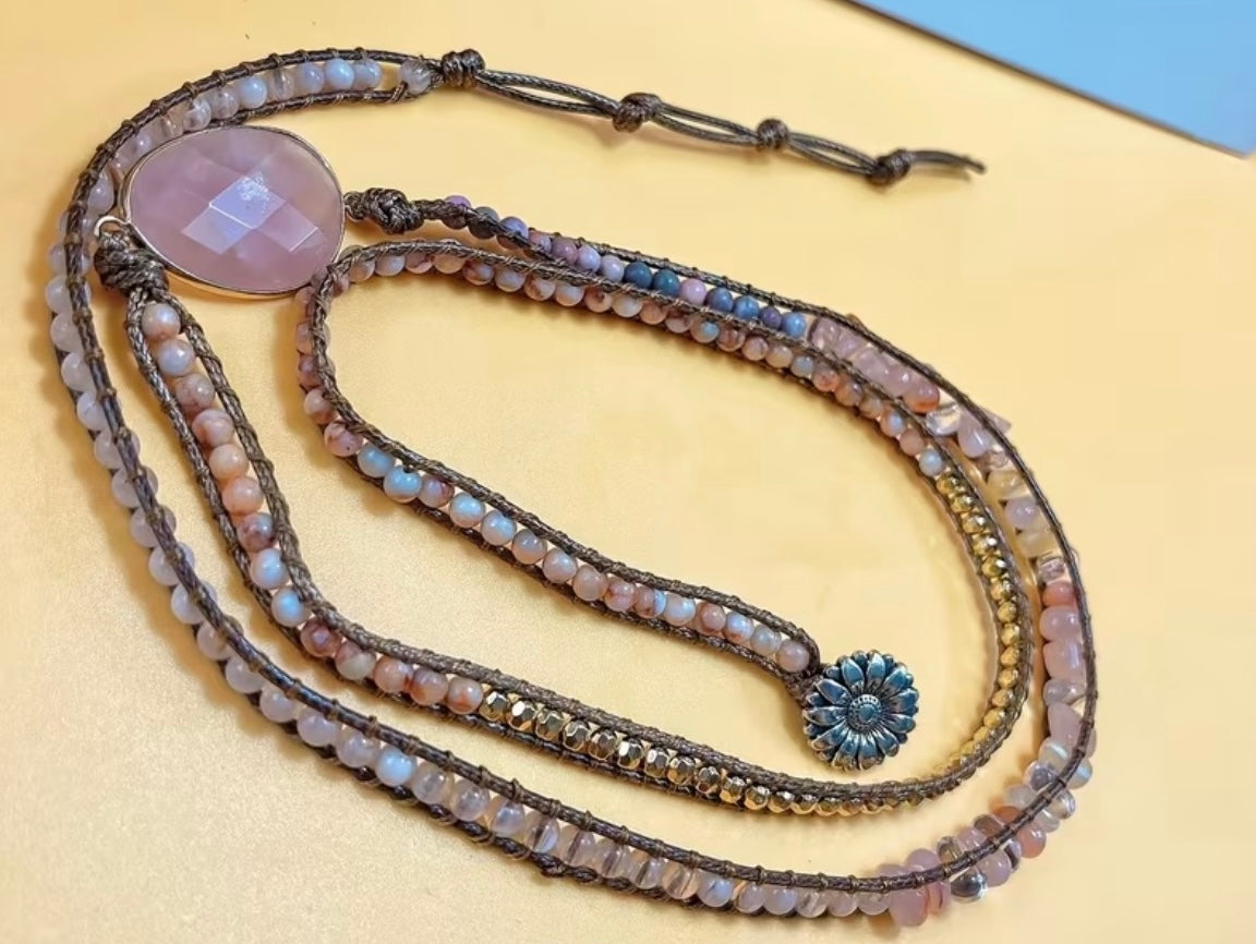 Premium Hand Beaded Wrap Cuff Bracelet